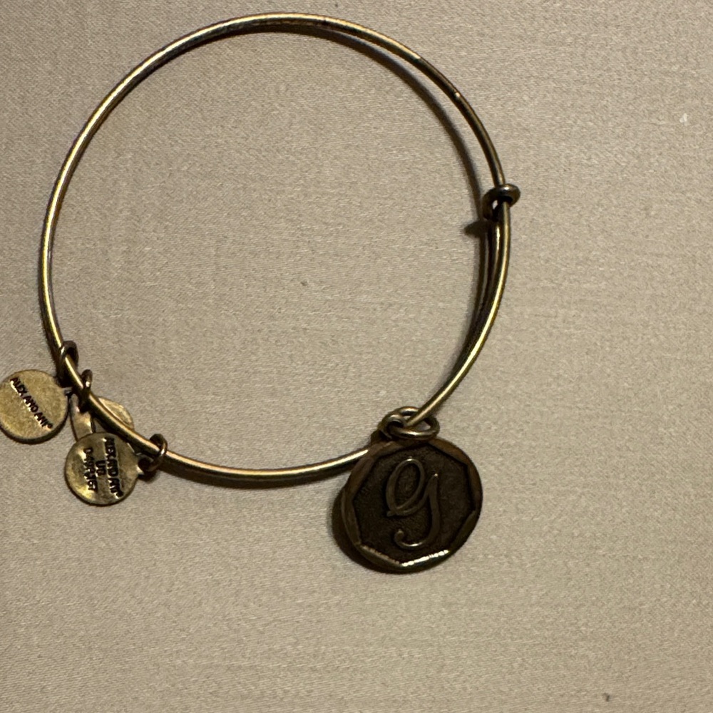 Alex and Ani Gold Initial Charm Bracelet